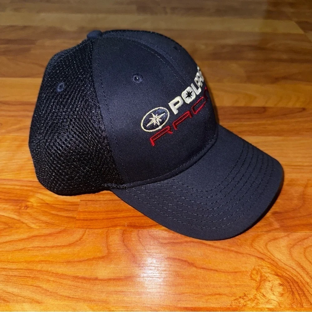 Polaris Racing Hat Baseball Cap Fitted Mesh Backside Navy Blue RN#102019 OSFM